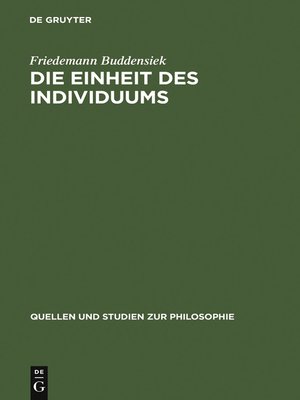 cover image of Die Einheit des Individuums